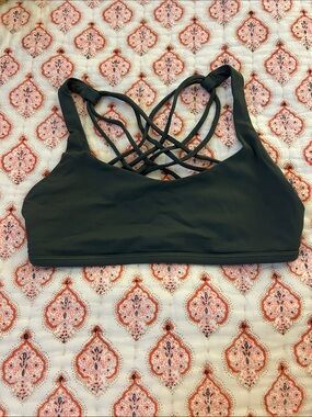 Lululemon Green Strappy Back Sports Bra